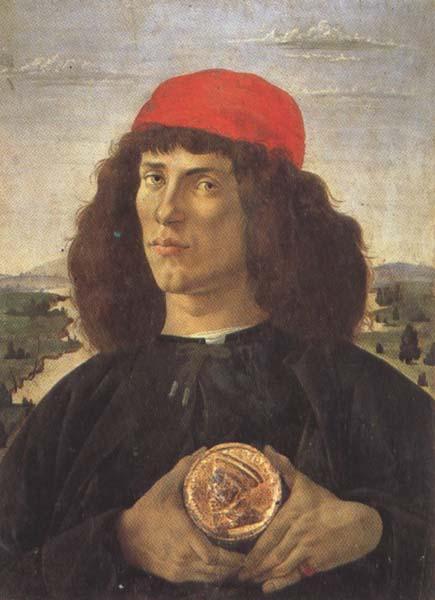 Sandro Botticelli Young Man With a Medallion of Cosimo (mk45) Germany oil painting art